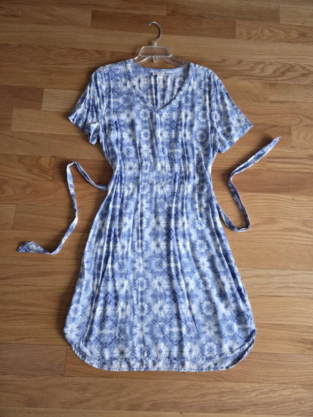 beach Lunch Lounge Collection Women's Sz M White And Blue Dress